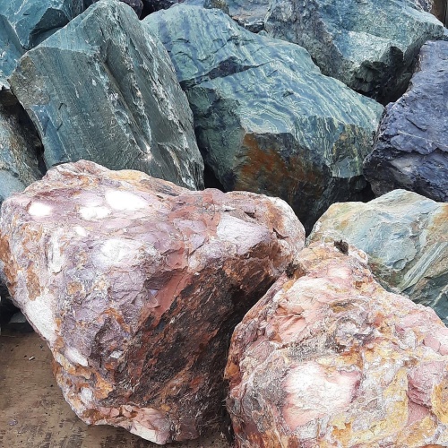 Ландшафтные глыбы красно-фиолетовые 200-1000 килограмм купить в Белгородской области