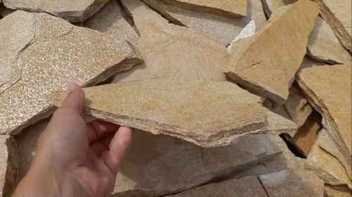 Плитняк златолит жёлтый для цоколя купить в Белгородской области