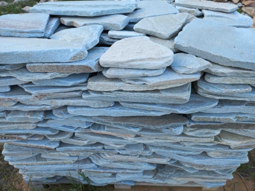 Плитняк златолит зелёный галтованный для цоколя купить в Белгородской области